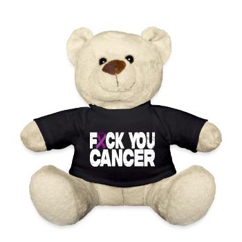 Fuck You Cancer - Purple Bow - Nounours - noir - Devant