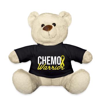 Chemo Warrior - Yellow Ribbon - Teddy Bear - black - Front