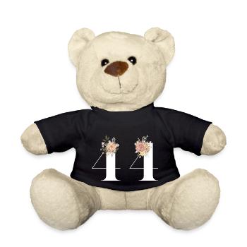 44th Anniversary Flowers (Gift of 44 years) - Teddy Bear - black - Front