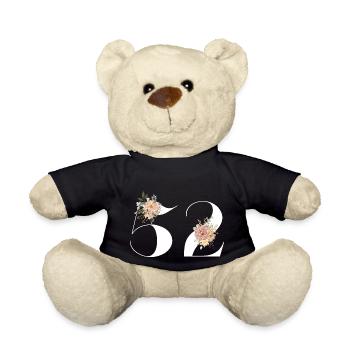 Blumen zum 52. Jahrestag (Geschenk von 52 Jahren) - Teddy - Schwarz - Vorne