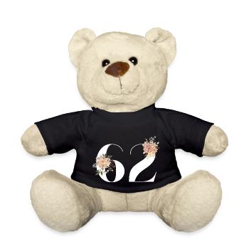 62nd anniversary flowers (Gift of 62 years) - Teddy Bear - black - Front