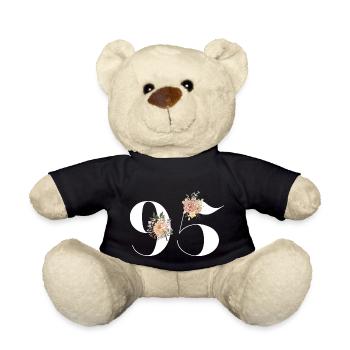 95th Anniversary flowers (Gift of 95 years) - Teddy Bear - black - Front