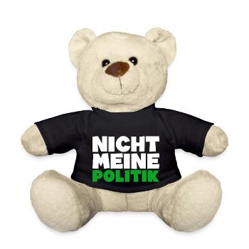 anti grüne Politik Regierung Geschenkidee - Teddy - Schwarz - Vorne