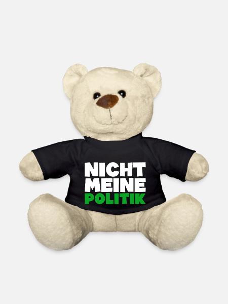 anti grüne Politik Regierung Geschenkidee - Teddy - Schwarz