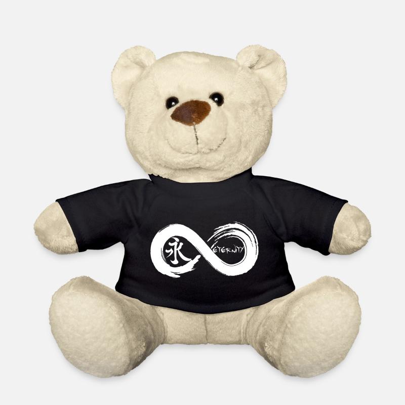 Symbole infini et éternité en japonais (blanc) - Nounours - noir