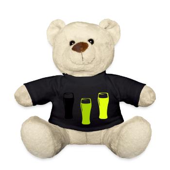 Beer Glasses - Teddy Bear - black - Front
