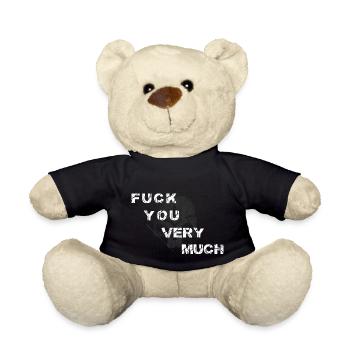 FCK YOU VERY MUCH - Teddy Bear - black - Front
