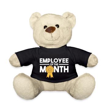 Employee of the Month Award Work Job - Teddy Bear - black - Front