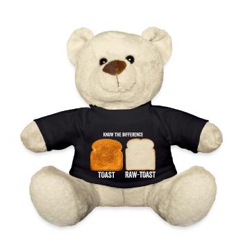Know The Difference Toast Toast Breakfast lover - Teddy Bear - black - Front