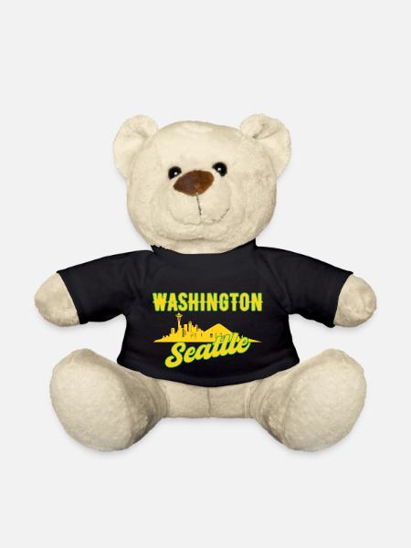 Washington Seattle Skyline Geschenk - Teddy - Schwarz