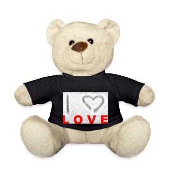 ZoffArt I love LOVE - Teddy - Schwarz - Vorne