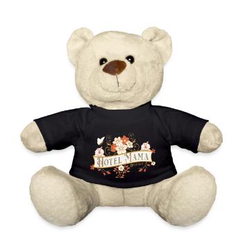 Hotel Mama - Muttertag - Lustiges Shirt - Teddy - Schwarz - Vorne