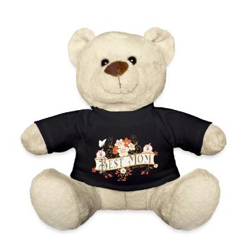 Meilleure maman - Fête des mères - Drôle de chemise - Nounours - noir - Devant