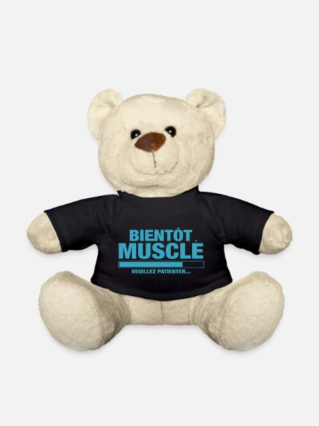 Bientôt musclé veuillez patienter - Nounours - noir