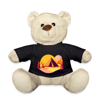 Camping Caravan Camp Gift Tents Motorhome - Teddy Bear - black - Front