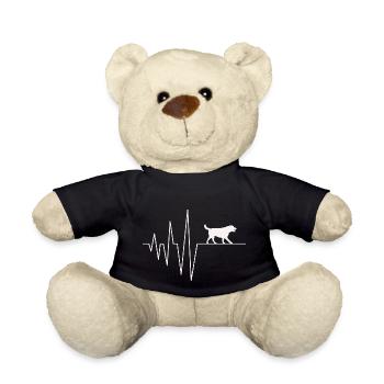Heartbeat Dog-Lover Labrador Shirt - Teddy - Schwarz - Vorne
