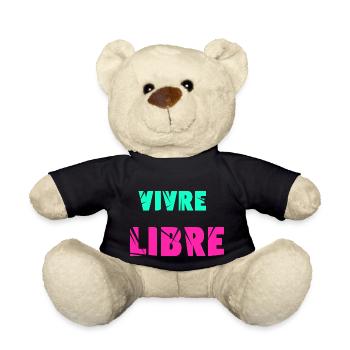 Vivre libre - Nounours - noir - Devant