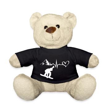 Snowboarder Wintersport Schnee - Teddy - Schwarz - Vorne