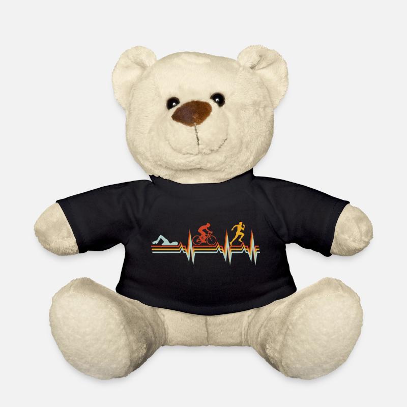 Triathlon, Natation, Cyclisme, Course à pied, Sports - Nounours - noir