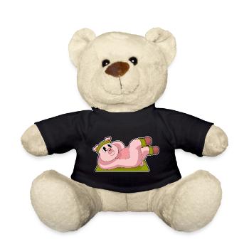 Pig Abdominal Workout Bodybuilding - Teddy Bear - black - Front