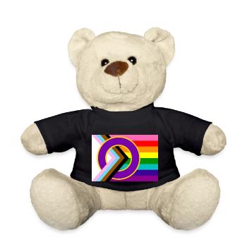 Drapeau de la fierté progressiste - Nounours - noir - Devant