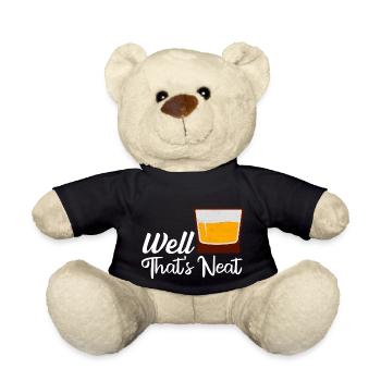 Well That's Neat Drinking Whiskey - Teddy Bear - black - Front