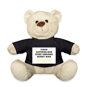 Einen Superhelden ohne Umhang nennt man Papa - Teddy - Schwarz - Vorne