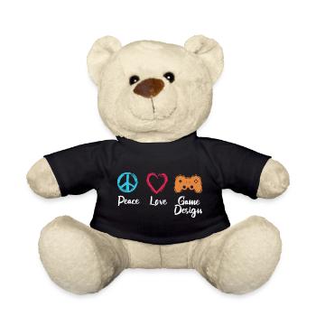 Peace Love Game Design - Teddy - Schwarz - Vorne