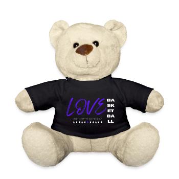 Ich liebe Basketball blau - Teddy - Schwarz - Vorne