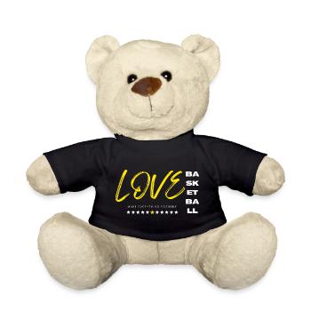 Liebe Basketball gelb - Teddy - Schwarz - Vorne
