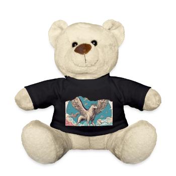 Pegasus mit Vögeln - Teddy - Schwarz - Vorne