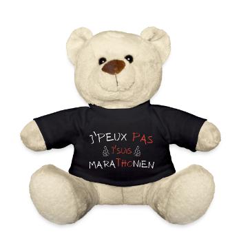 Ich kann nicht, ich bin ein Marathonläufer - Teddy - Schwarz - Vorne