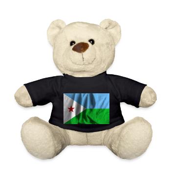 Djibouti flag - Teddy Bear - black - Front