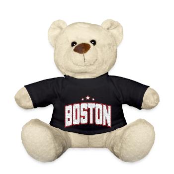 Boston Massachusetts - Teddy Bear - black - Front