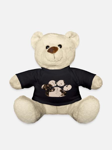 the dog and the butterfly - Teddy Bear - black