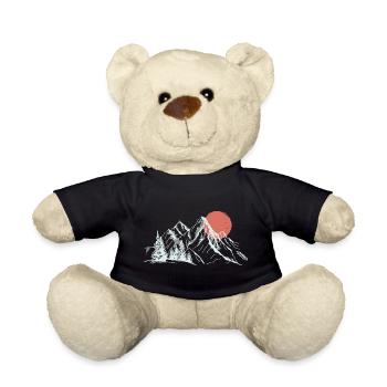 Purpurrote Sonne über schneebedeckten Gipfeln - Teddy - Schwarz - Vorne
