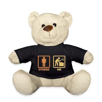 Butcher Stick Figure - Teddy Bear - black - Front