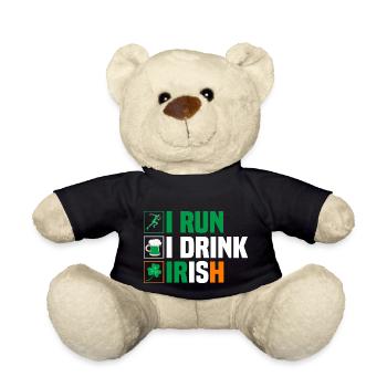 Je cours. Je bois. Irlandais. - Nounours - noir - Devant