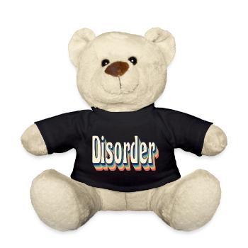 Disorder Retro Vintage T-Shirt des années 70 - Nounours - noir - Devant