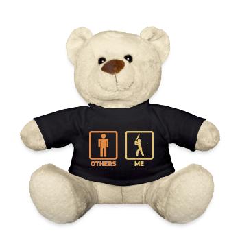 Lustige Cricket Strichfiguren - Teddy - Schwarz - Vorne