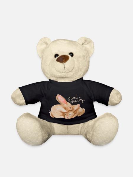 Kuschelhasen - Teddy - Schwarz