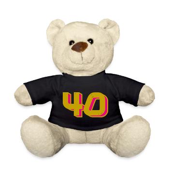 40. 40 YEARS. 40th ANNIVERSARY. 40TH ANNIVERSARY. - Teddy Bear - black - Front
