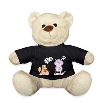 Das kostet einen Arm und ein Bein Lustige Katzengespräche - Teddy - Schwarz - Vorne