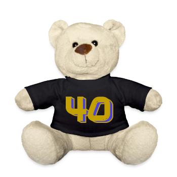 40. 40 YEARS. 40th ANNIVERSARY. 40 YEARS ANNIVERSARY. - Teddy Bear - black - Front