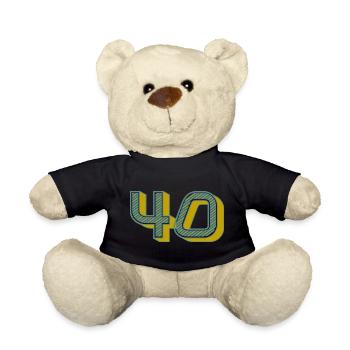 40. 40 ANS. 40e ANNIVERSAIRE. ANNIVERSAIRE 40 ANS. - Nounours - noir - Devant