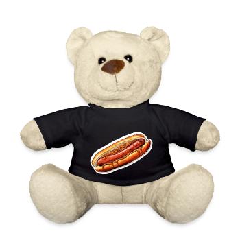 Bratwurst - Teddy Bear - black - Front