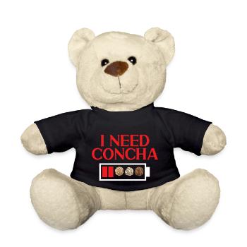 Concha Hispanic Mexican Pan Dulce - Teddy Bear - black - Front