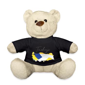 Turkey Türkiye Map Framed Volleyball TR - Teddy Bear - black - Front