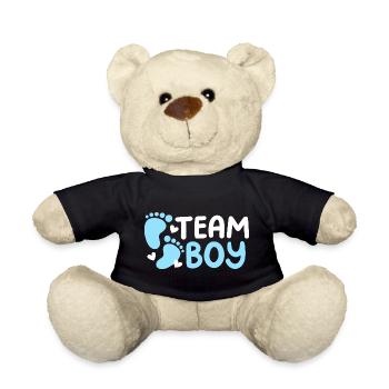 Team Boy: Bekanntgabe des Geschlechts des Babys - Teddy - Schwarz - Vorne