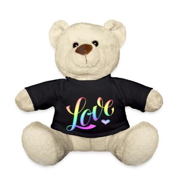 Love - Regenbogen -Desingned by KissingLetters - Teddy - Schwarz - Vorne
